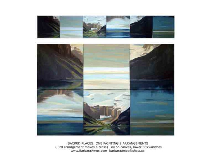 10 Rearranged 36x54in (91x137cm), 6 sections each 18x18in (46x46cm), oil on canvas