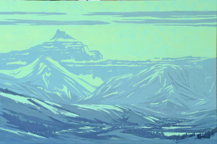 05 West Castle Mountain 36x54in (91x137cm), acrylic on canvas