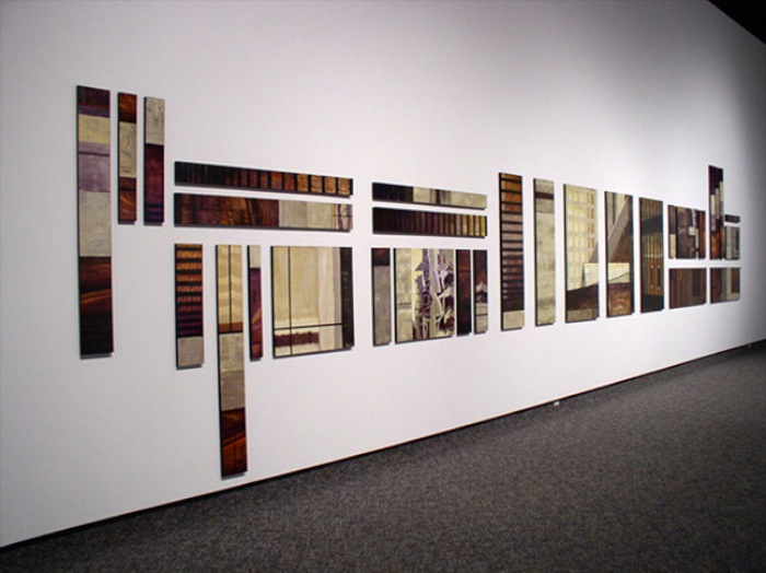 01 Cutting Up The Town Burlington Art Centre, Burlington ON, 2004; 6x32ft (1.8x9.8m), oil on panel